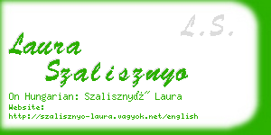 laura szalisznyo business card